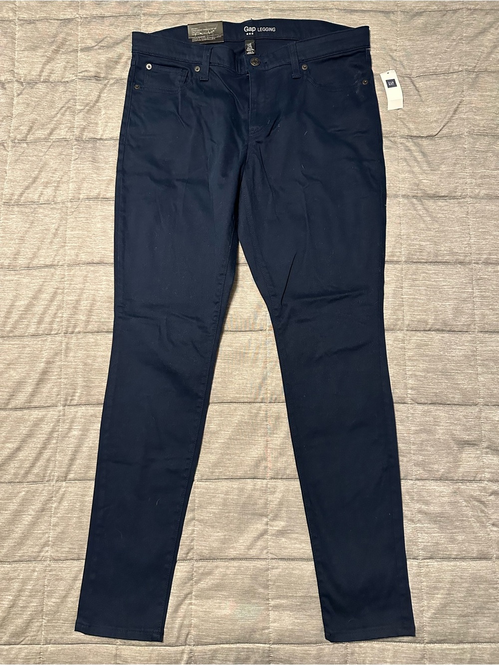 GAP Navy Chino Mid-Rise Leggings NEW 12R